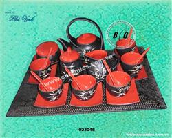 Red teaset - Bat Trang - Viet Nam