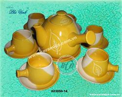 Leaf teaset , ceramic Bat Trang